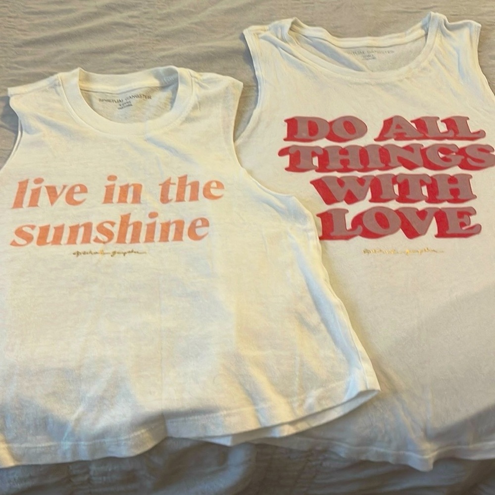 Spiritual Gangster tanks.  XS, S. Great condition, super soft, no stains.